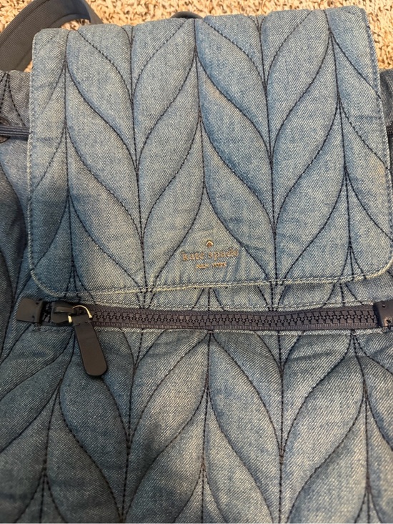 ⚡️Kate Spade Ellie Quilted Denim Large Flap Backpack main image 5